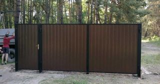 Купить распашные ворота из профнастила Партизанск, цена от 2691 руб.